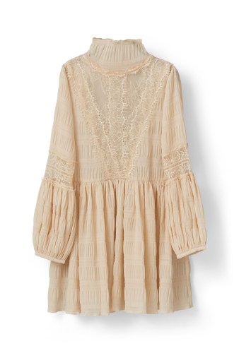 1550 kjole Ganni_Hall Pleat Mini Dress Ivory_Mini dresses_Art no - F1221_1649 SEK_1549 NOK_Material - 100% Polyester, Heat-pleated_Size - XS-XL