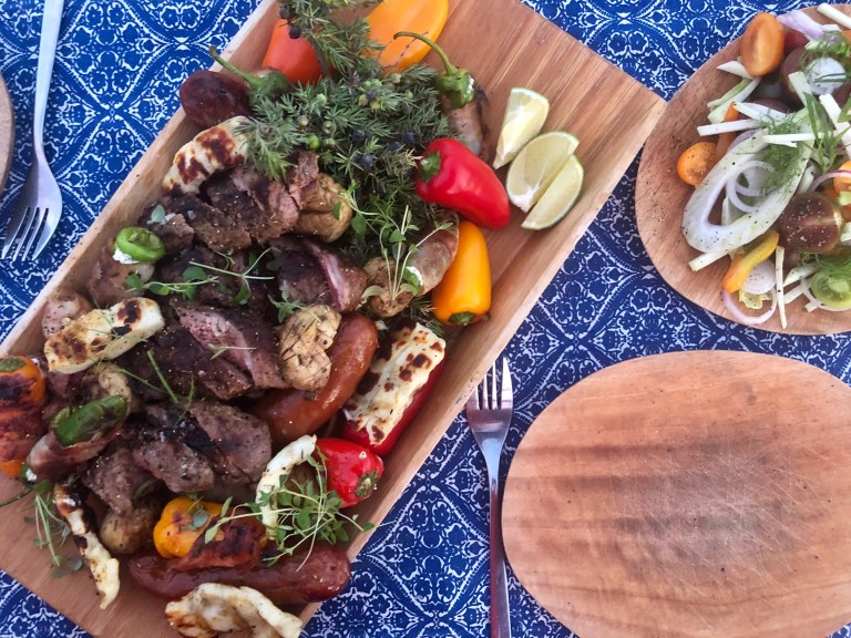 lammeentrecote og pølser